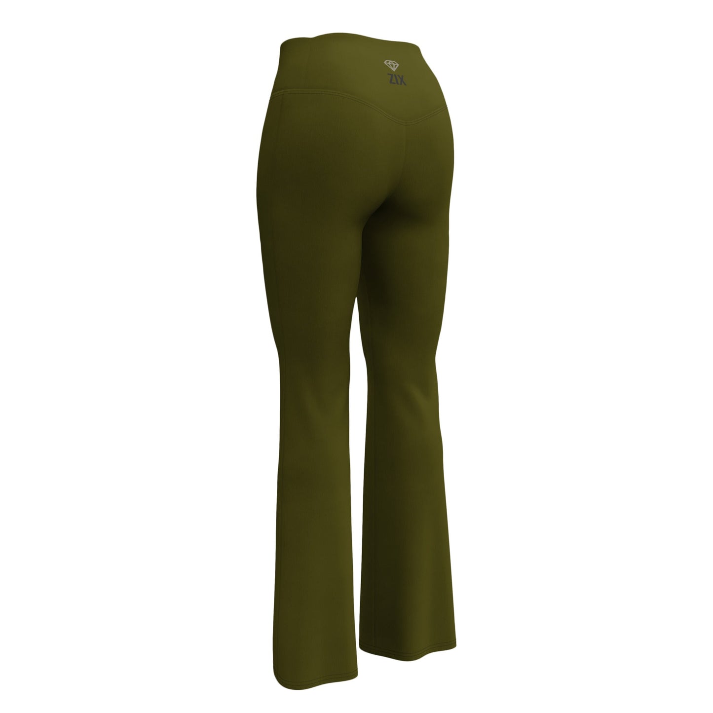 ZIX Wear Dames Flare Legging Groen - Trendy Wijde Sportlegging voor Dames - ZIX Wear