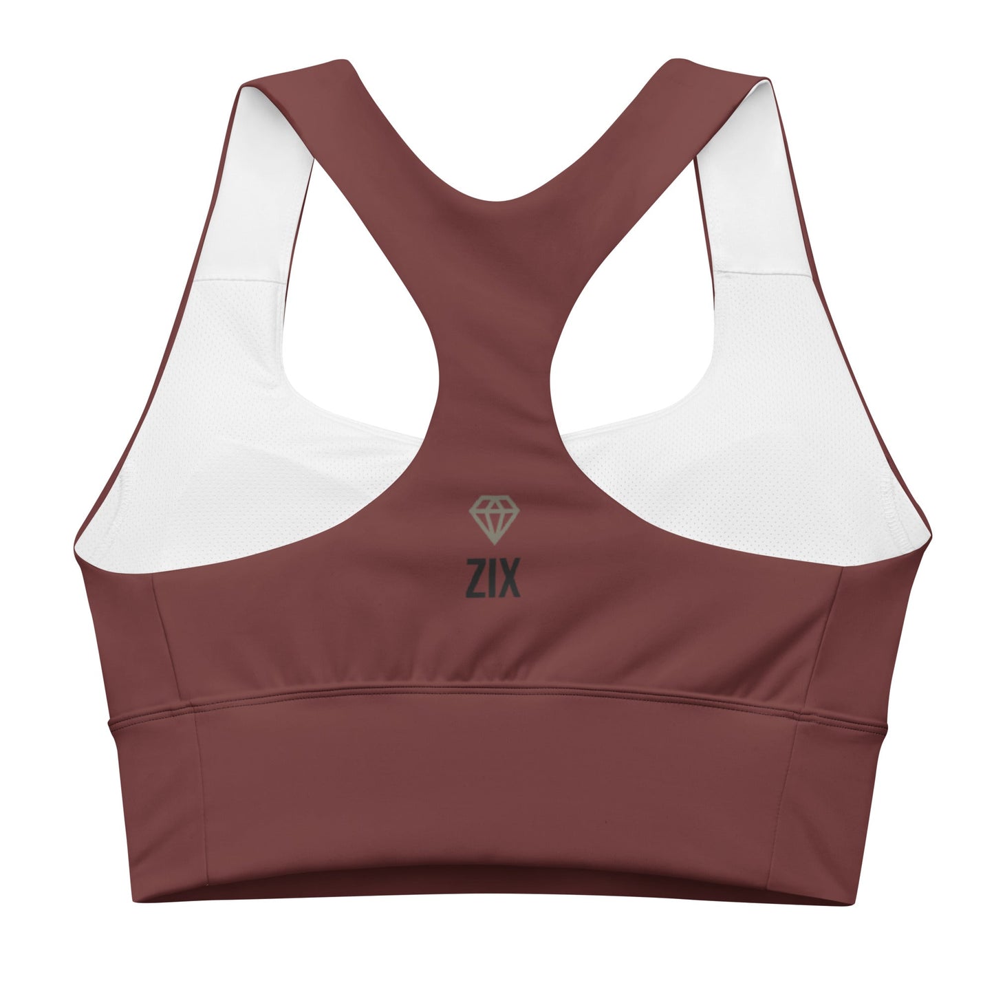 ZIX Wear Dames Recycled Longline Sport - BH Bordeaux Rood - Duurzame Sportbeha - ZIX Wear