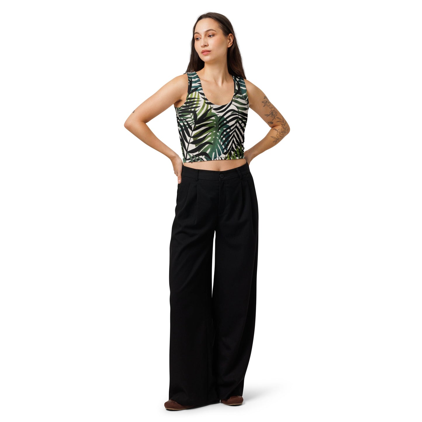 ZIX Wear Dames Cotton Crop Top | All - Over Print - ZIX Wear