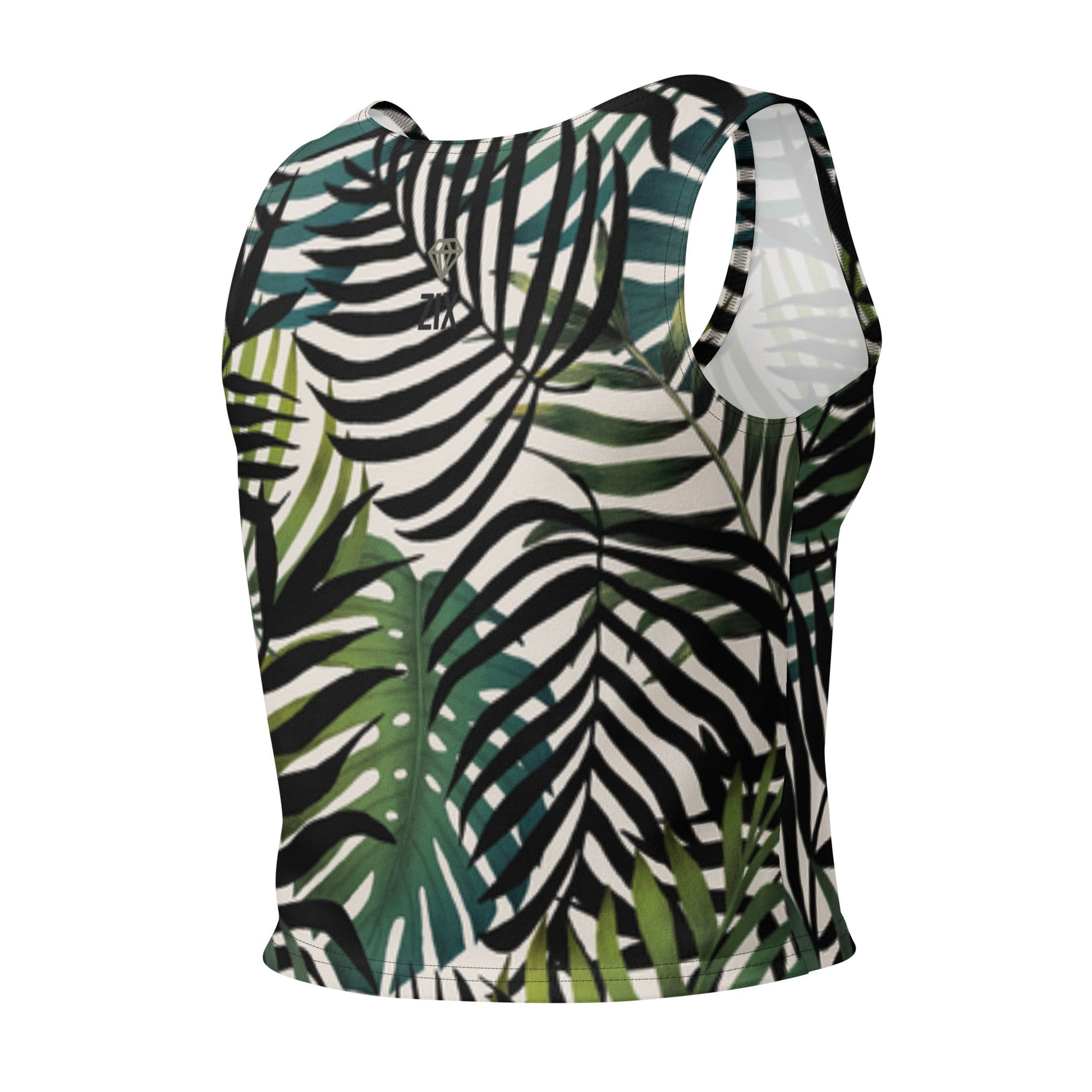 ZIX Wear Dames Cotton Crop Top | All - Over Print - ZIX Wear