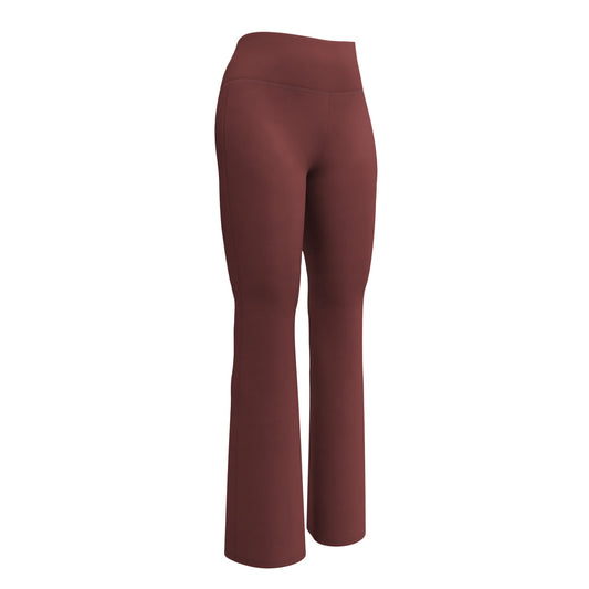 ZIX Wear Dames Flare Legging Bordeaux Rood - Trendy Wijde Sportlegging voor Dames - ZIX Wear