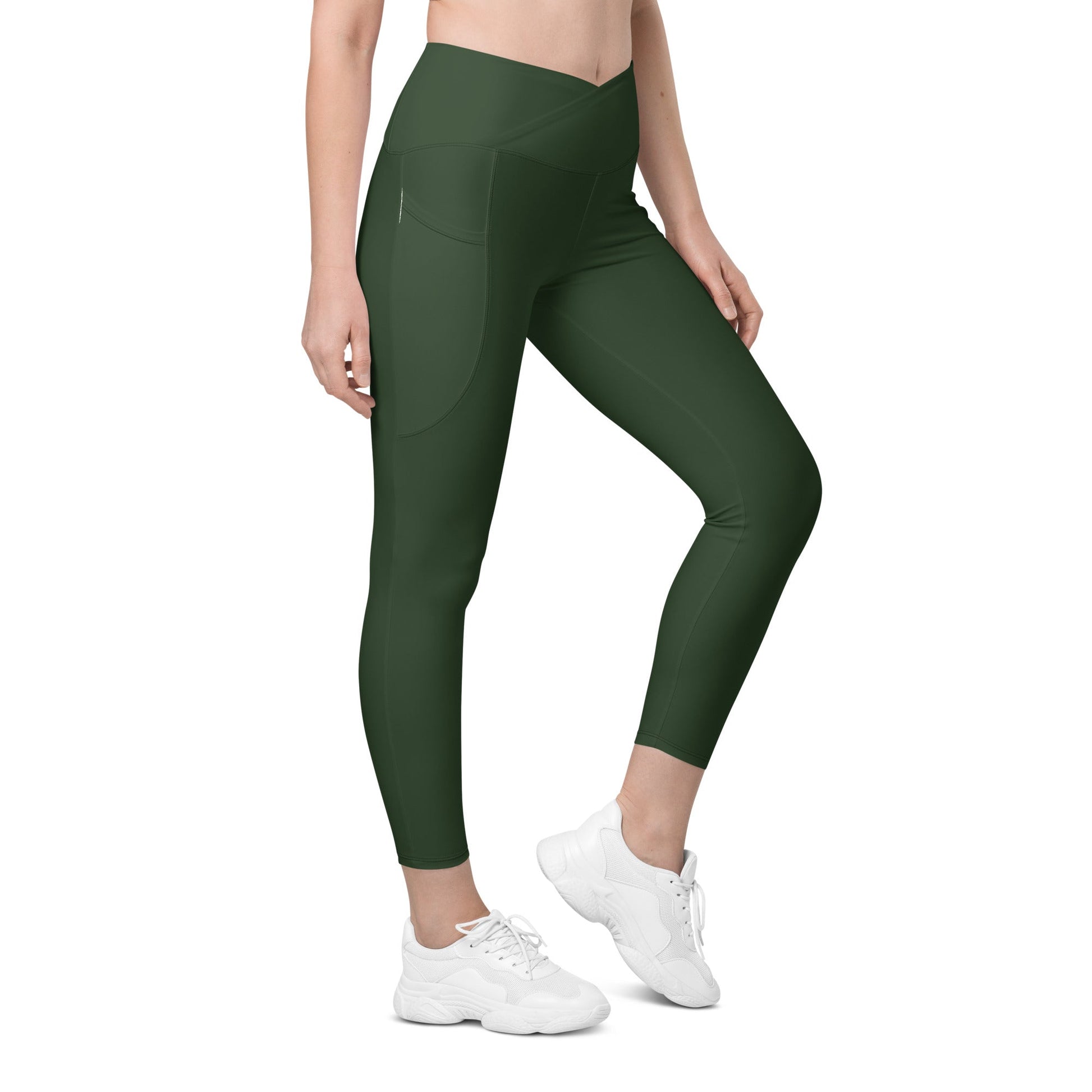 ZIX Wear Dames Legging met Gekruiste Taille en Zakken - ZIX Wear