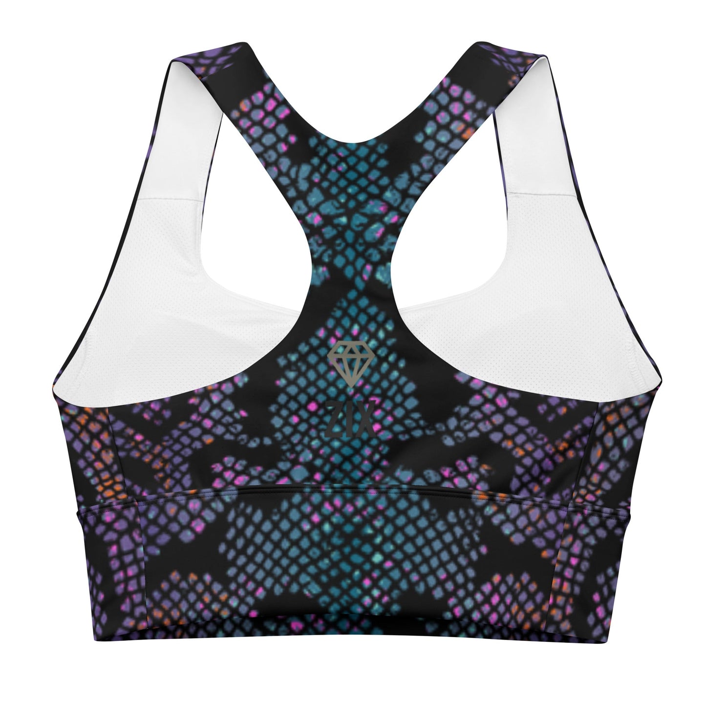 ZIX Wear Dames Longline Sport - BH Zwart Meerkleurig - Premium Sportbeha - ZIX Wear