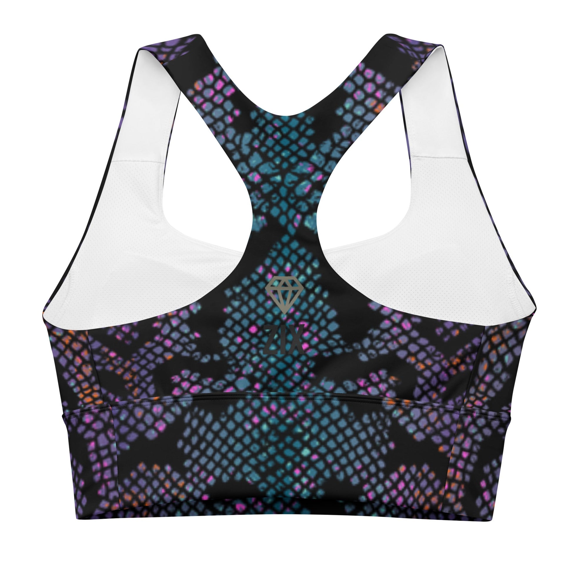 ZIX Wear Dames Longline Sport - BH Zwart Meerkleurig - Premium Sportbeha - ZIX Wear