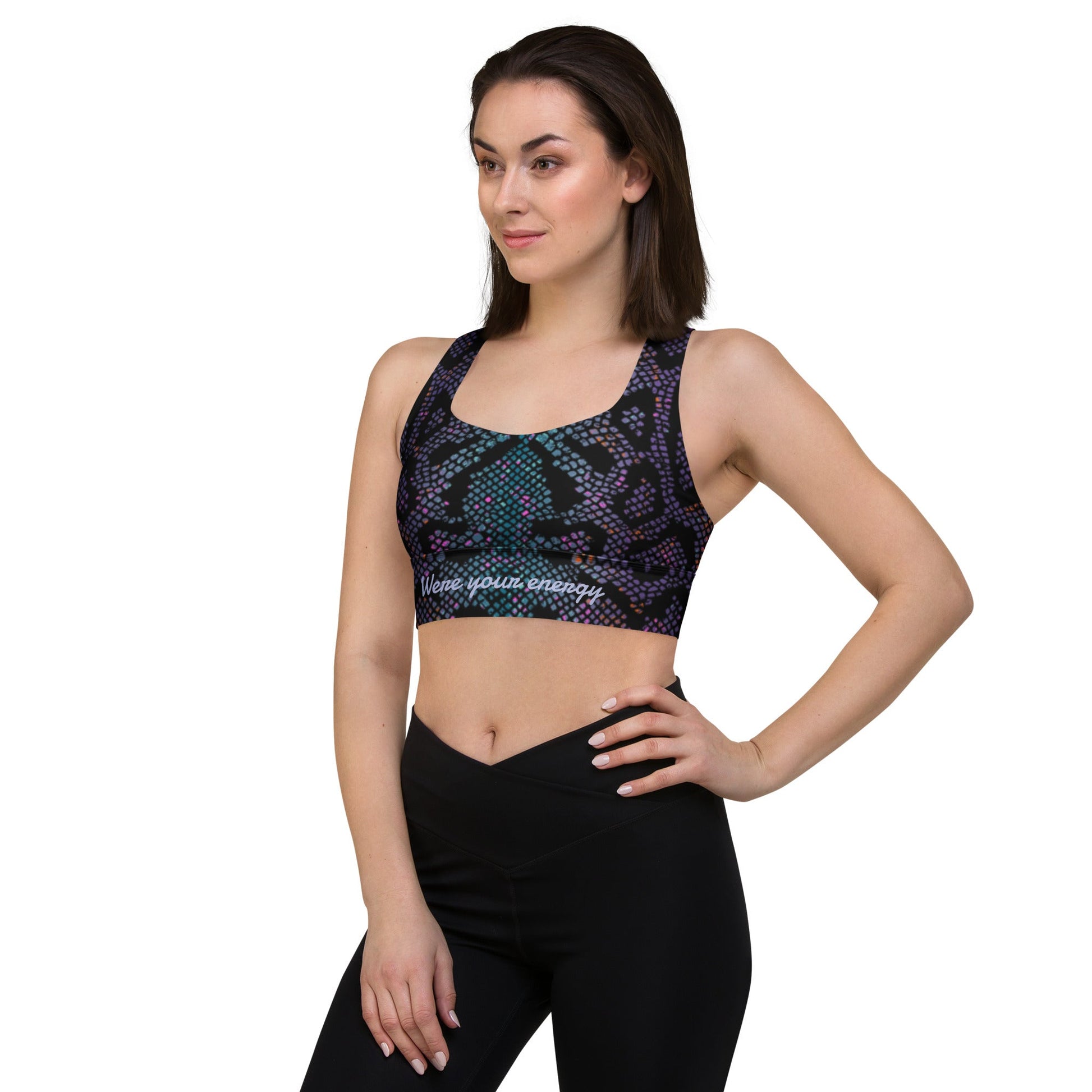 ZIX Wear Dames Longline Sport - BH Zwart Meerkleurig - Premium Sportbeha - ZIX Wear