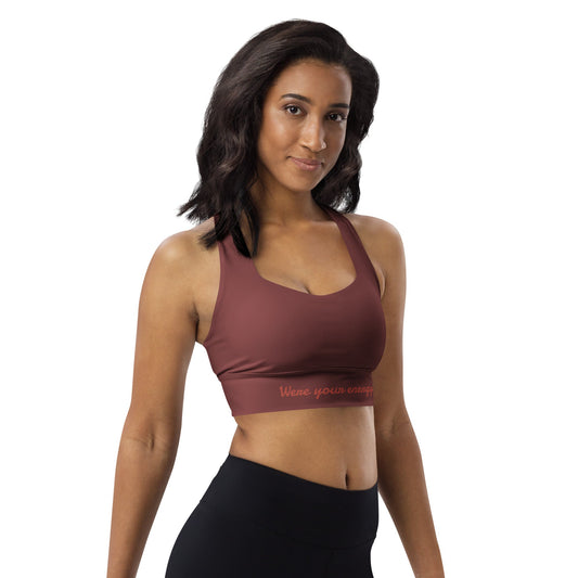 ZIX Wear Dames Recycled Longline Sport - BH Bordeaux Rood - Duurzame Sportbeha - ZIX Wear