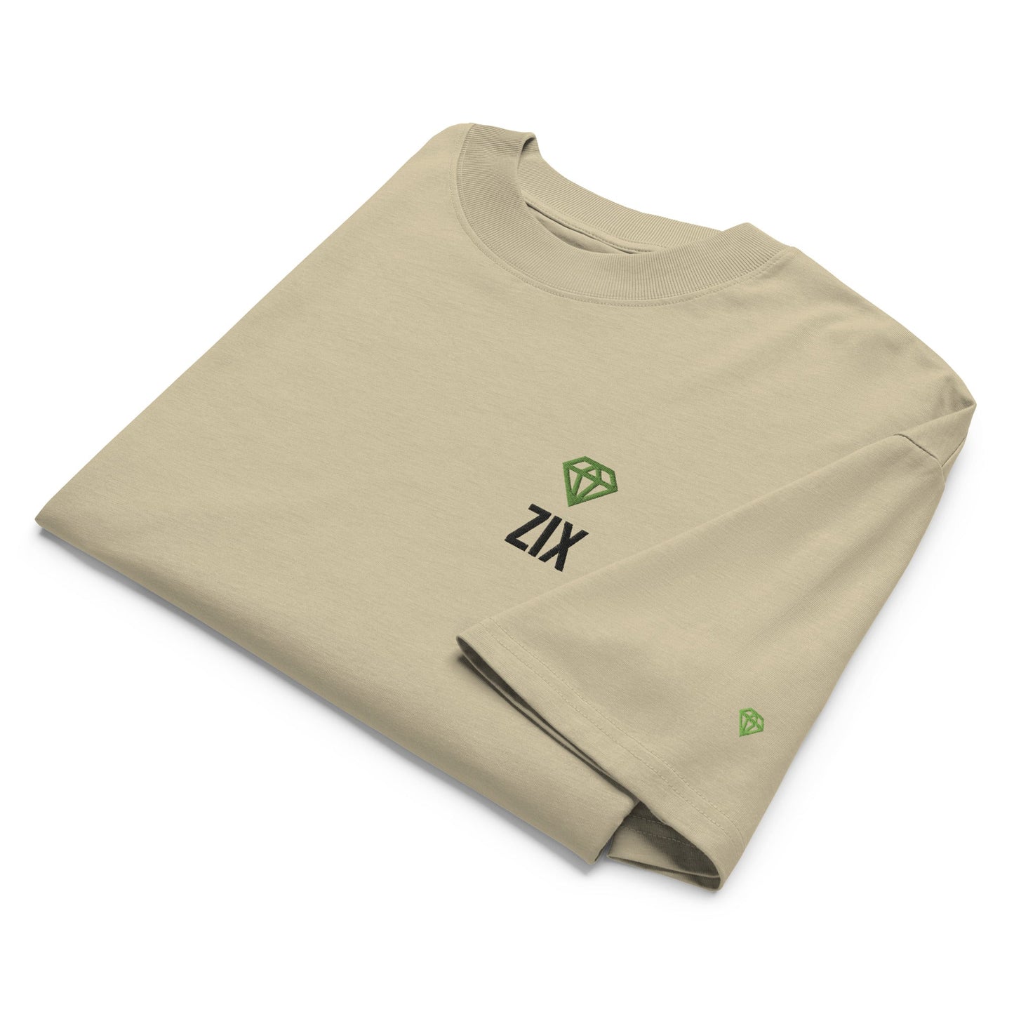 ZIX Wear Heren Oversized High Neck T-shirt | 100% Organic Cotton - ZIX Wear