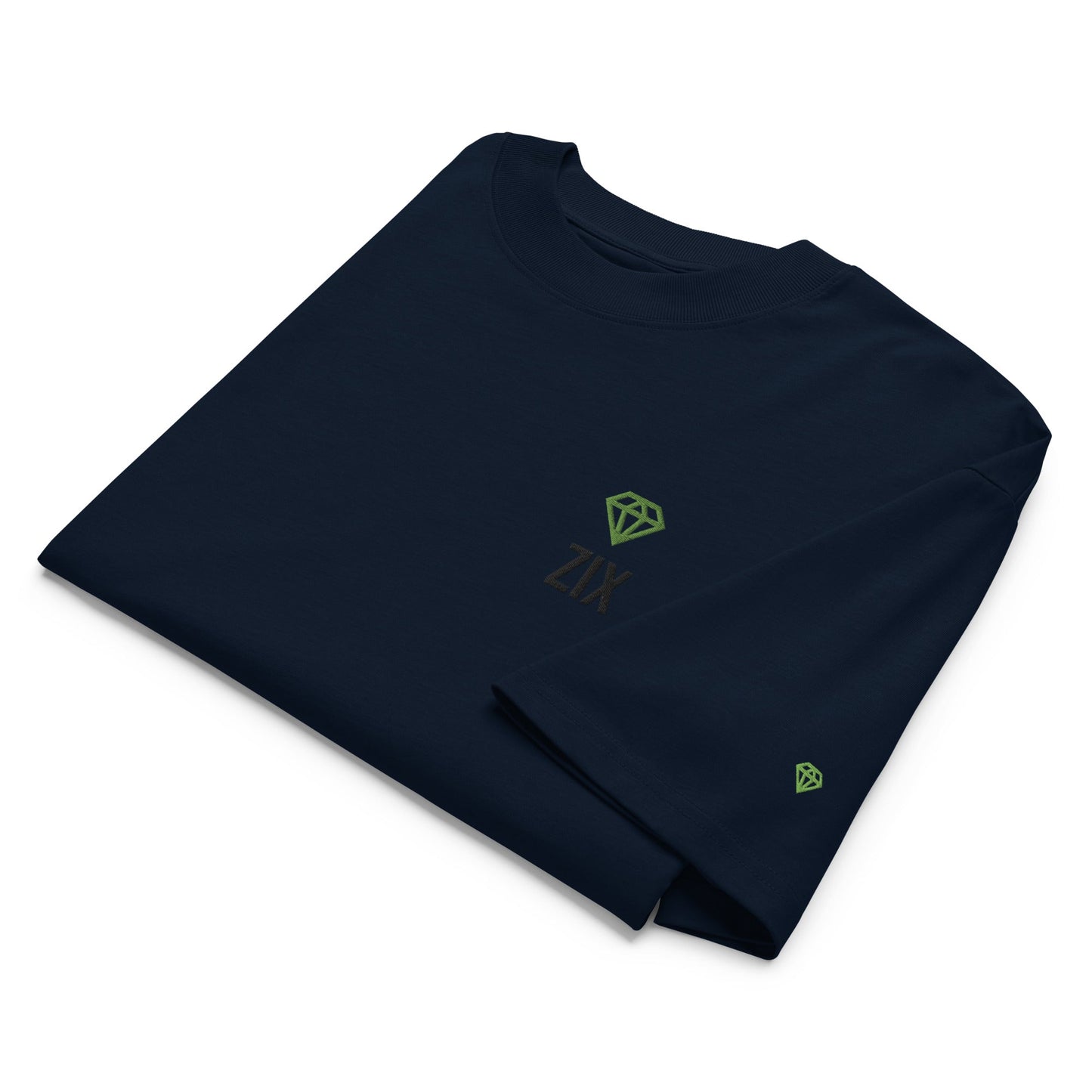 ZIX Wear Heren Oversized High Neck T-shirt | 100% Organic Cotton - ZIX Wear